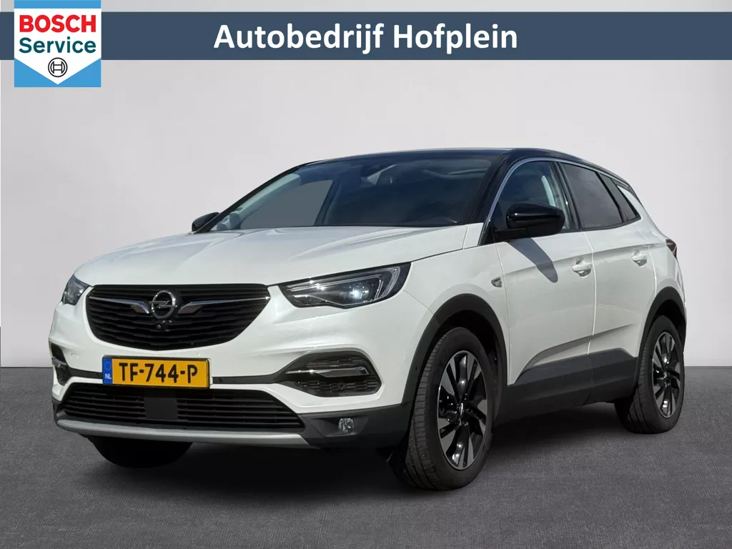 Opel Grandland X 1.2 Turbo Automaat Ultimate | Camera |  | Climate Control | Glazen panorama dak met elektrisch bedienbare zonwering | Apple Carplay/Android Auto | Sportstoelen | 18 Lichtmetalen Velgen | Afwijkende dakkleur | Trekhaak | Trekgewicht 1200kg